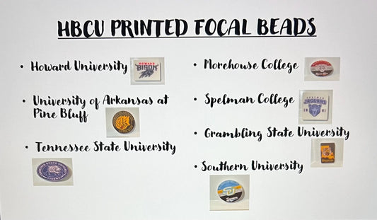 HBCUS Printed Silicone Focal Beads