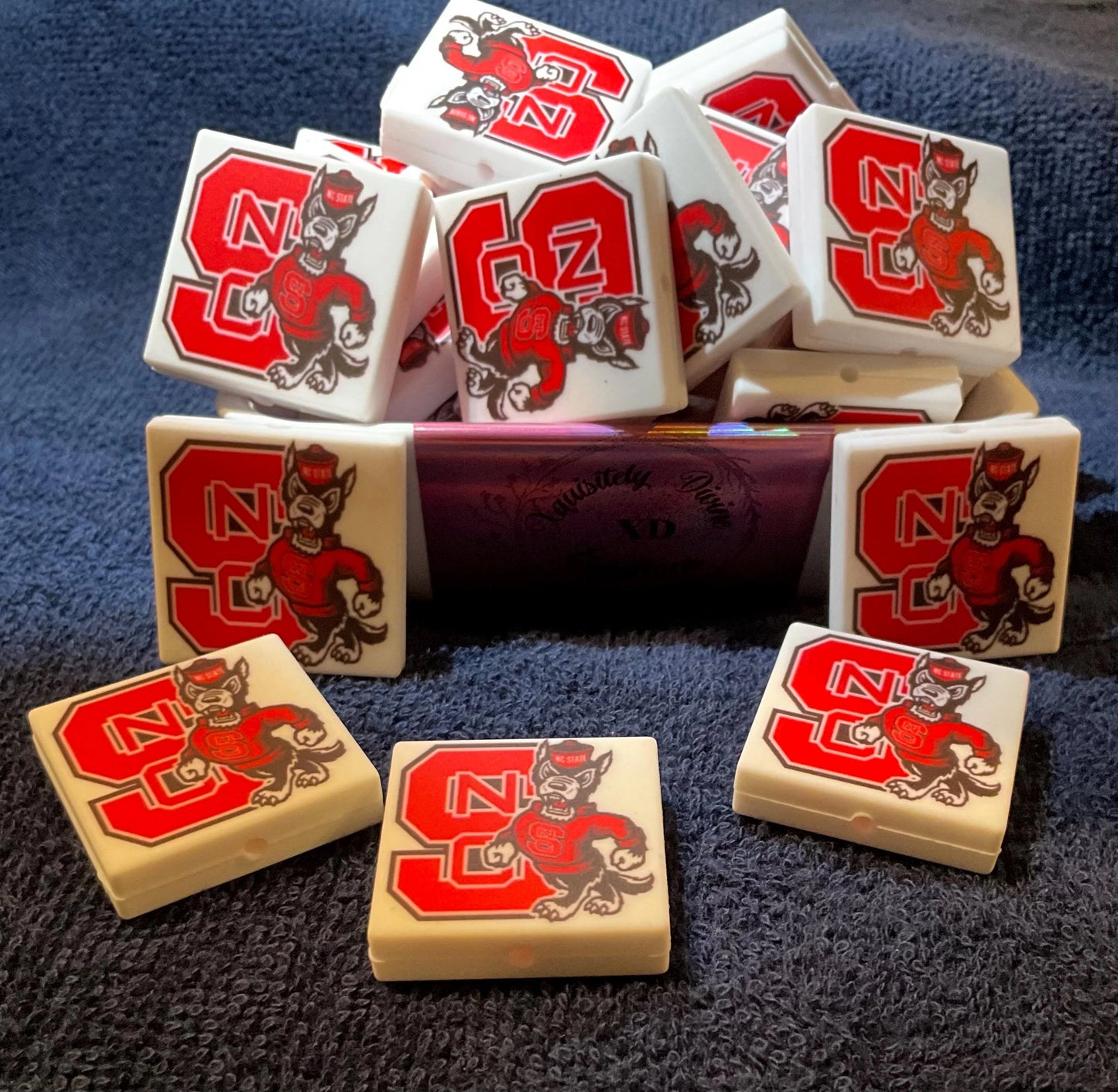 College Printed Silicone Focal Beads