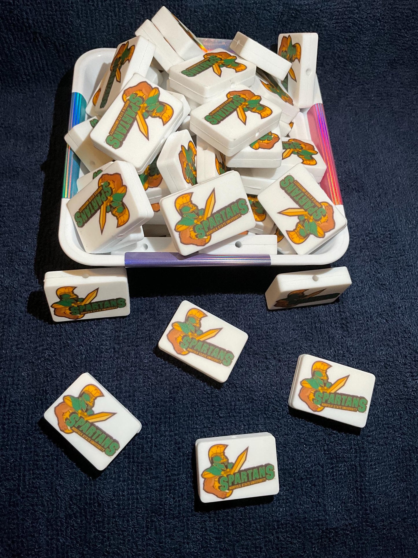 HBCUs Printed Silicone Focal Beads