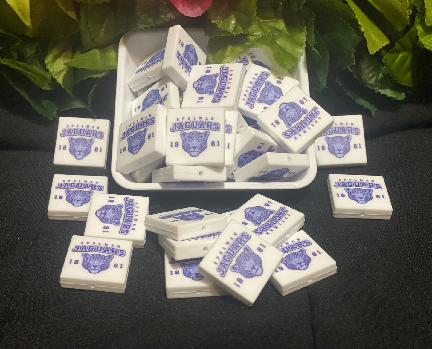 HBCUS Printed Silicone Focal Beads