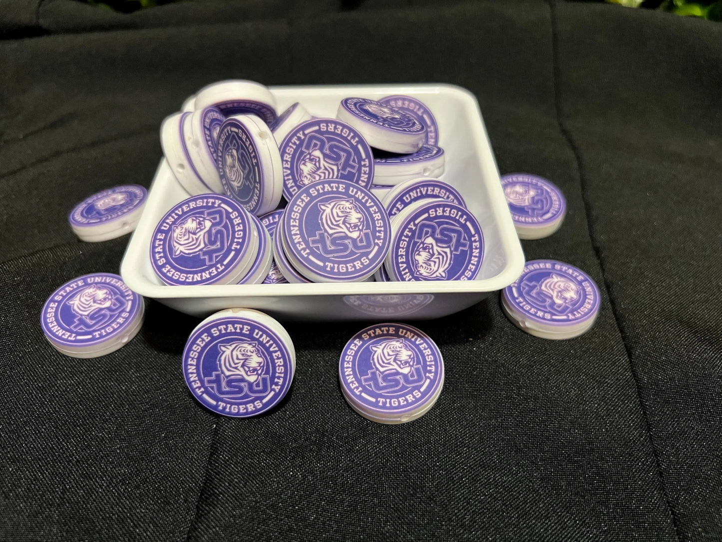 HBCUS Printed Silicone Focal Beads