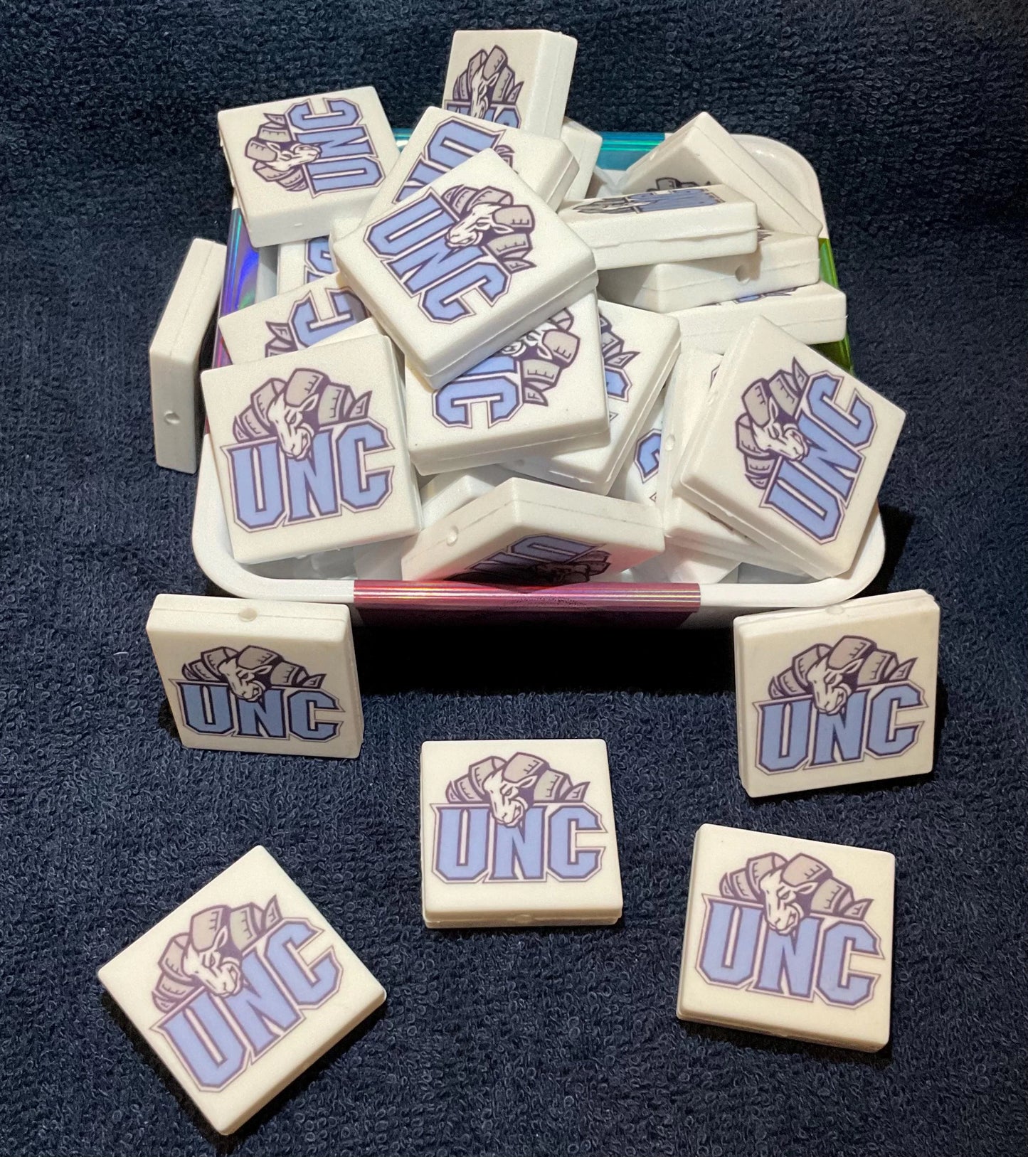 College Printed Silicone Focal Beads